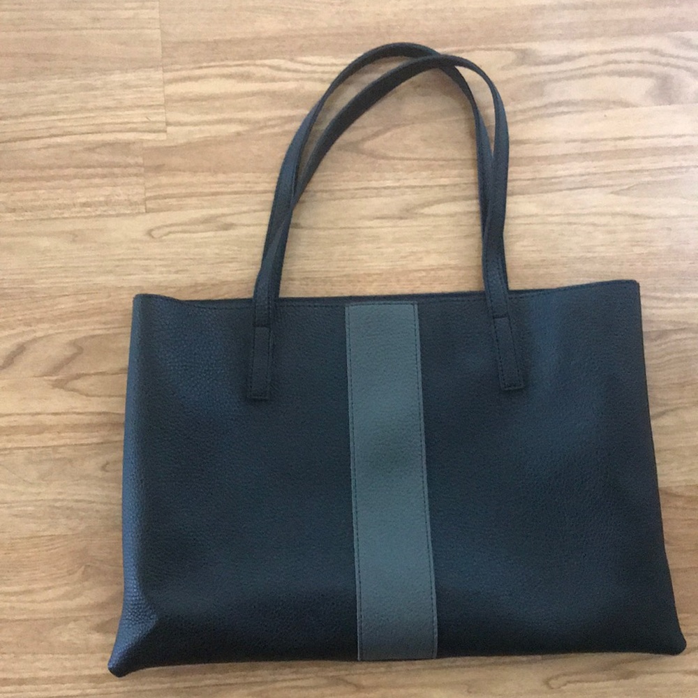 Vince Camuto tote bag Vegan black gray excellent